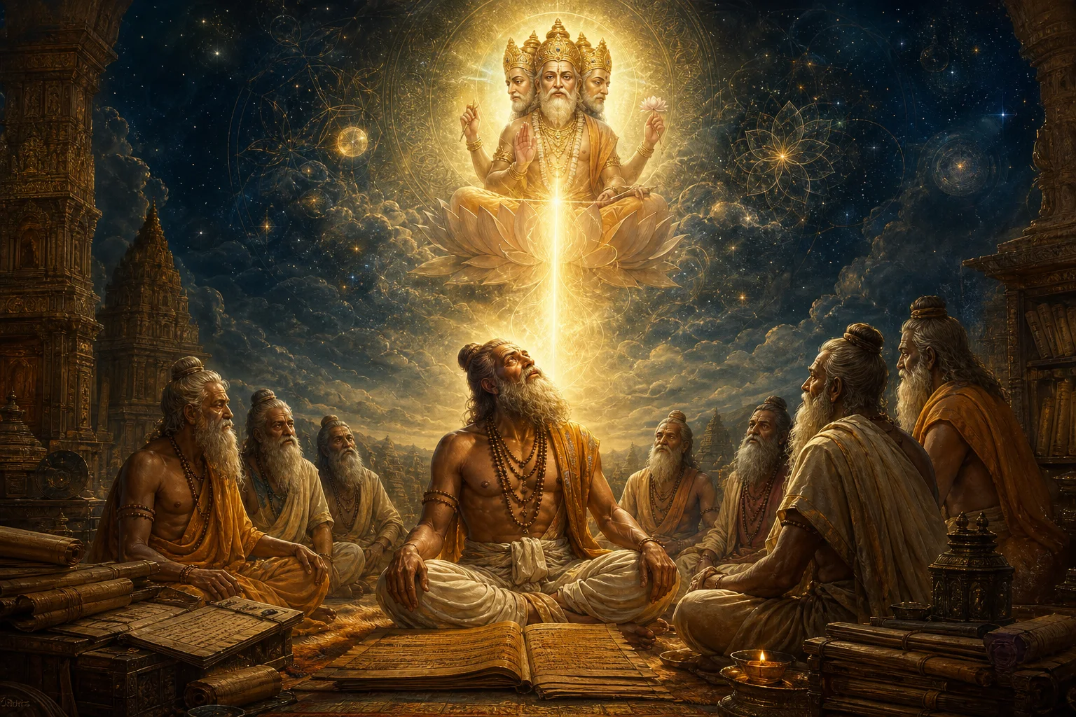 Traditional transmission of Brahma Nadi wisdom through Vishwamitra and the Saptarishis